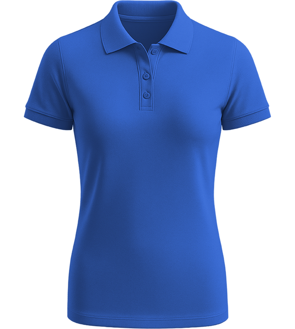 Premium women's polycotton polo shirt_ROYAL BLUE_front