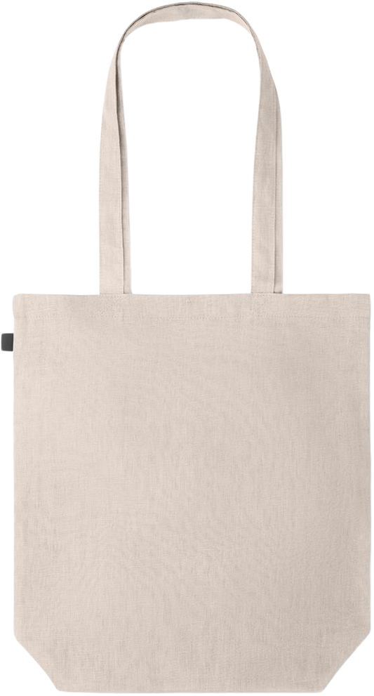 Zodiac Virgo Design - Premium colored organic hemp tote bag_BEIGE_back