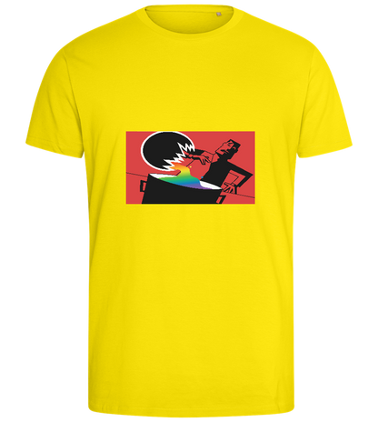 Chemical X Design - Comfort men's fitted t-shirt_YELLOW_front