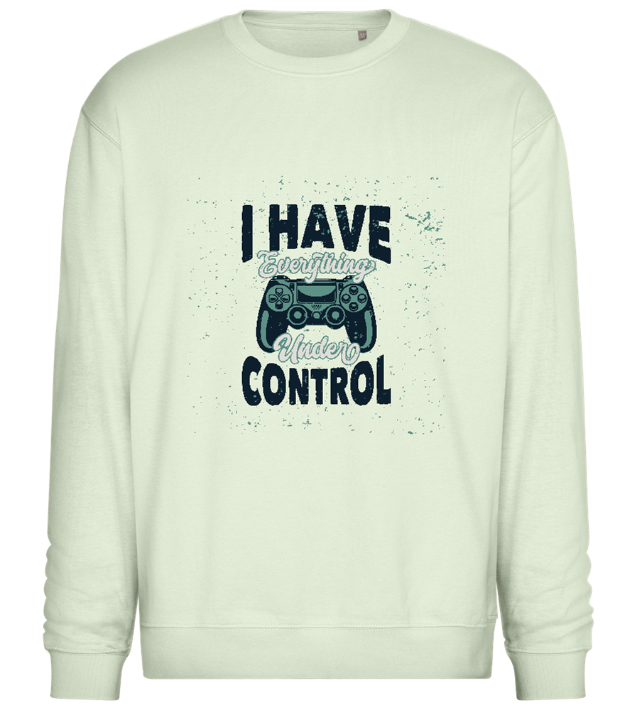 Everything Under Control Game Design - Comfort Essential Unisex Sweater_CREAMY GREEN_front