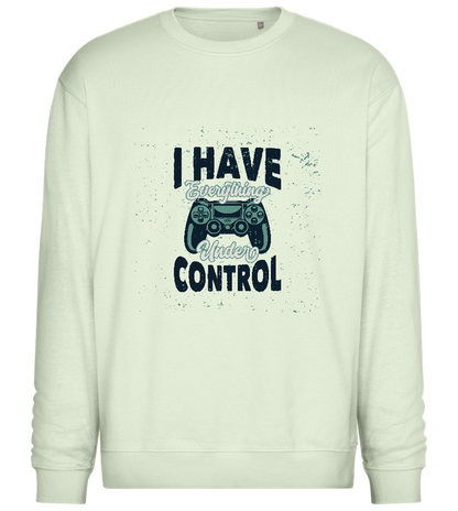 Everything Under Control Game Design - Comfort Essential Unisex Sweater_CREAMY GREEN_front