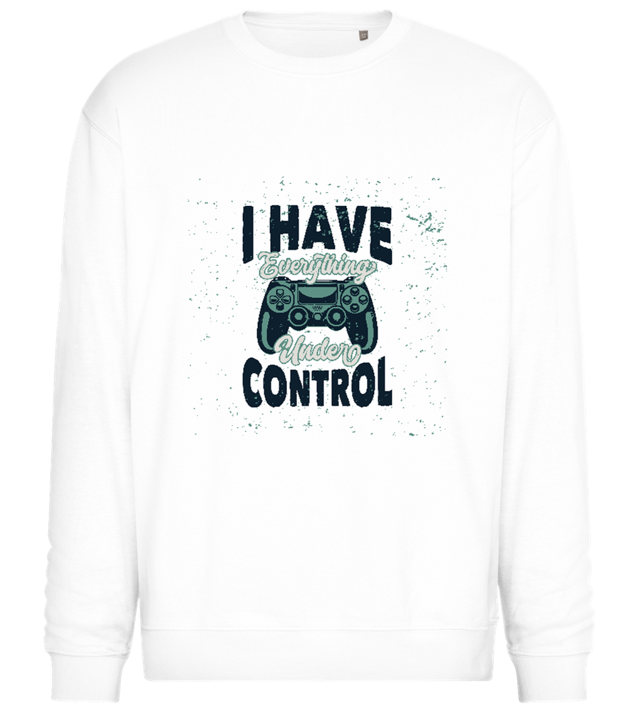 Everything Under Control Game Design - Comfort Essential Unisex Sweater_WHITE_front