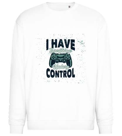 Everything Under Control Game Design - Comfort Essential Unisex Sweater_WHITE_front