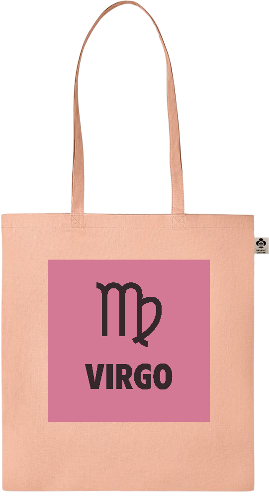 Zodiac Virgo Design - Essential colored organic cotton tote bag_ORANGE_front