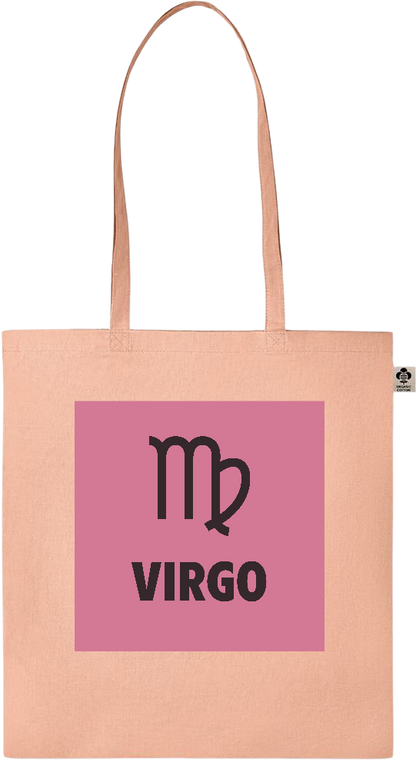 Zodiac Virgo Design - Essential colored organic cotton tote bag_ORANGE_front