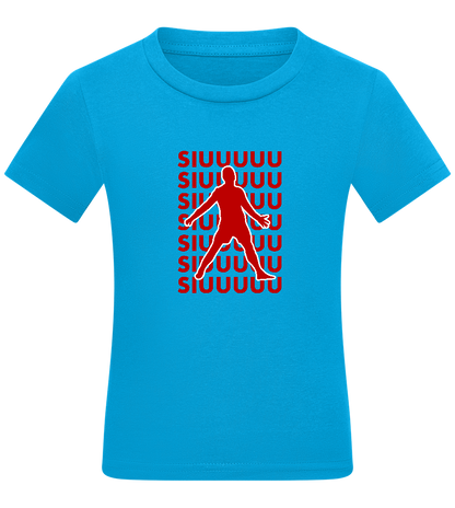 Soccer Celebration Design - Comfort kids fitted t-shirt_TURQUOISE_front