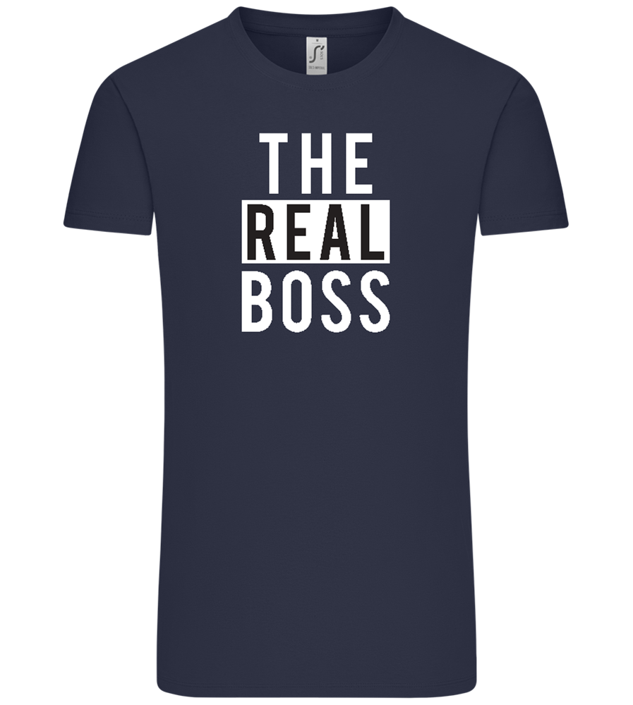 The Real Boss Design - Comfort Unisex T-Shirt_FRENCH NAVY_front