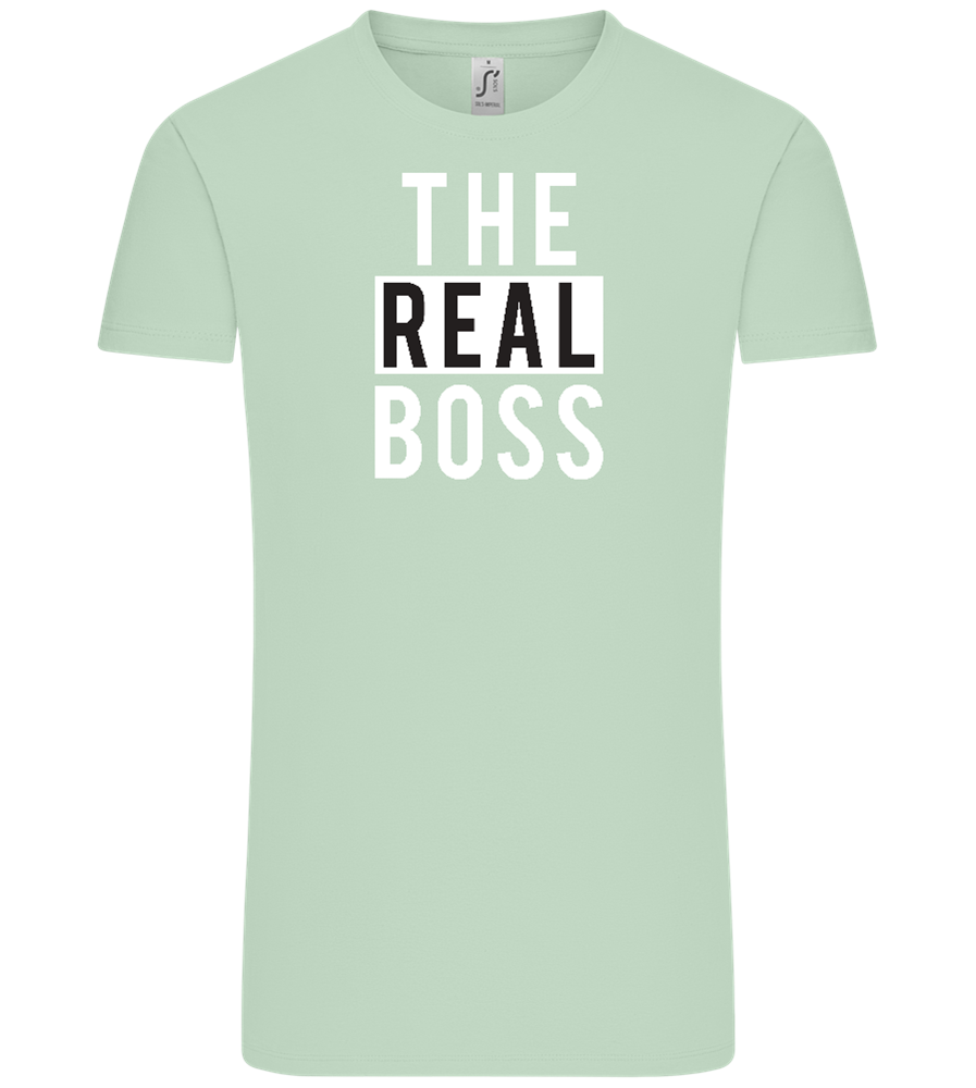 The Real Boss Design - Comfort Unisex T-Shirt_ICE GREEN_front