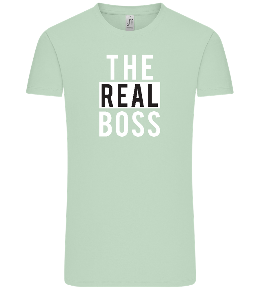 The Real Boss Design - Comfort Unisex T-Shirt_ICE GREEN_front