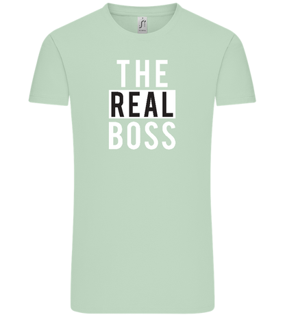 The Real Boss Design - Comfort Unisex T-Shirt_ICE GREEN_front