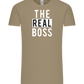 The Real Boss Design - Comfort Unisex T-Shirt_KHAKI_front