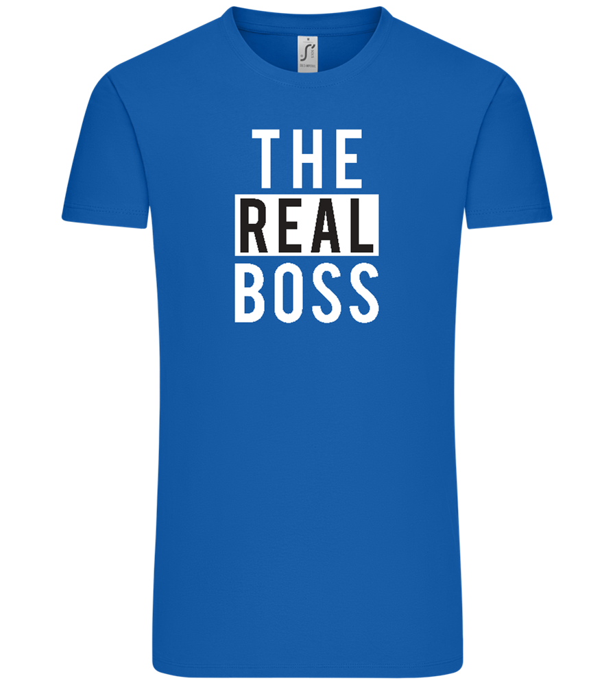 The Real Boss Design - Comfort Unisex T-Shirt_ROYAL_front