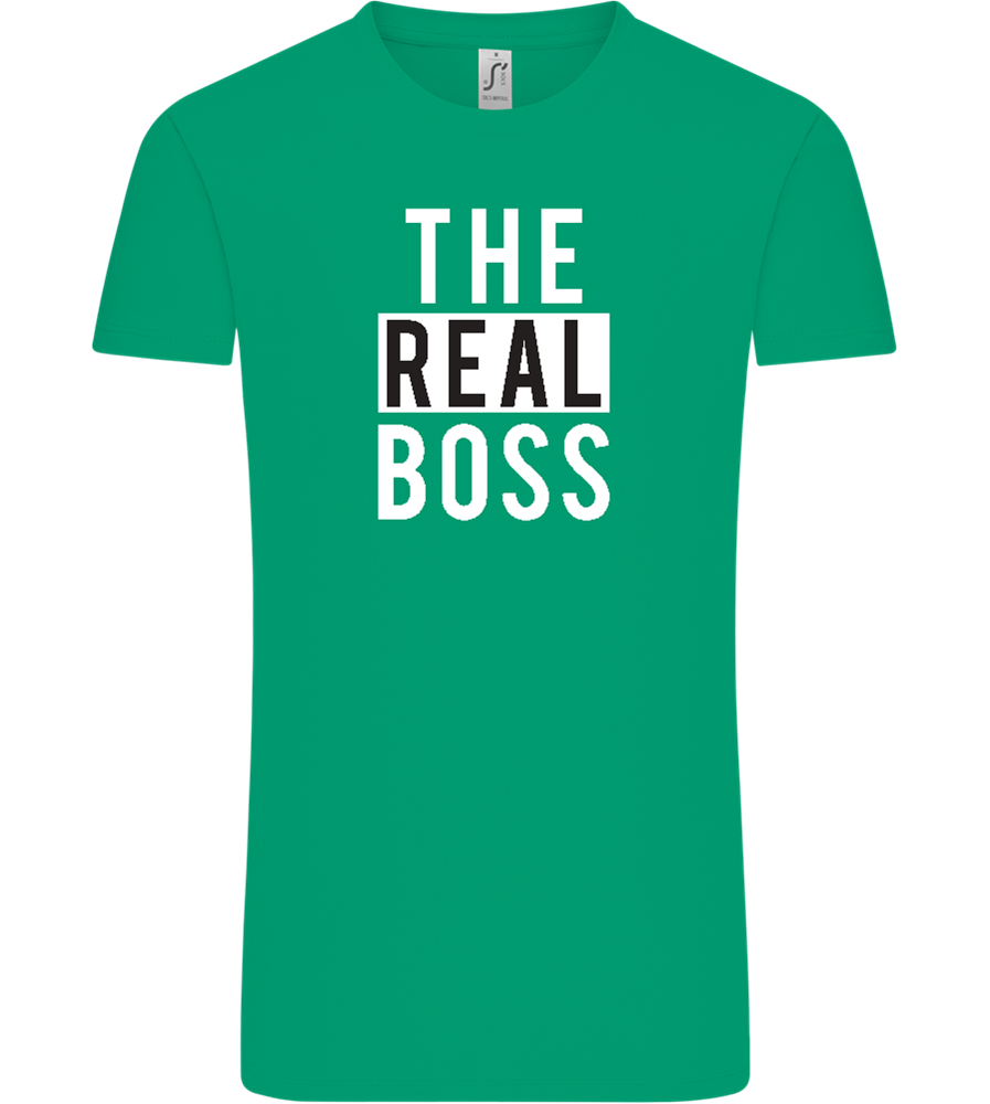 The Real Boss Design - Comfort Unisex T-Shirt_SPRING GREEN_front