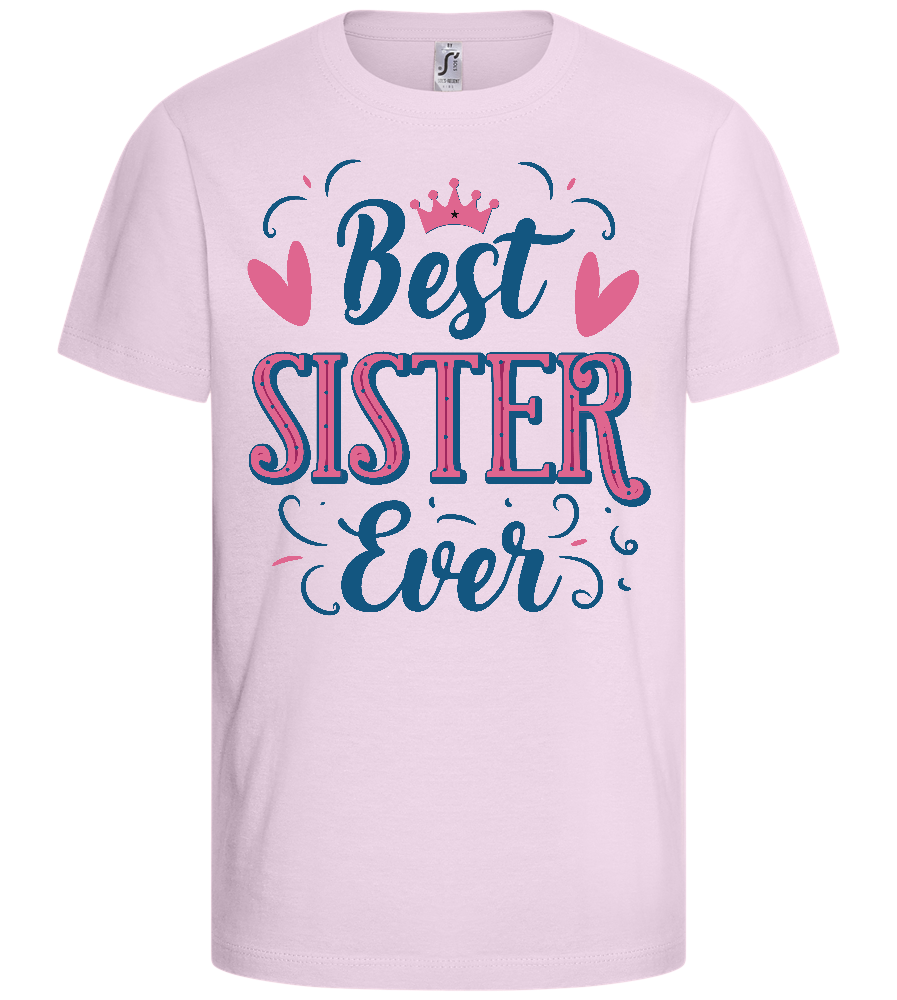 Best Sister Design - Comfort kids fitted t-shirt_LIGHT PINK_front