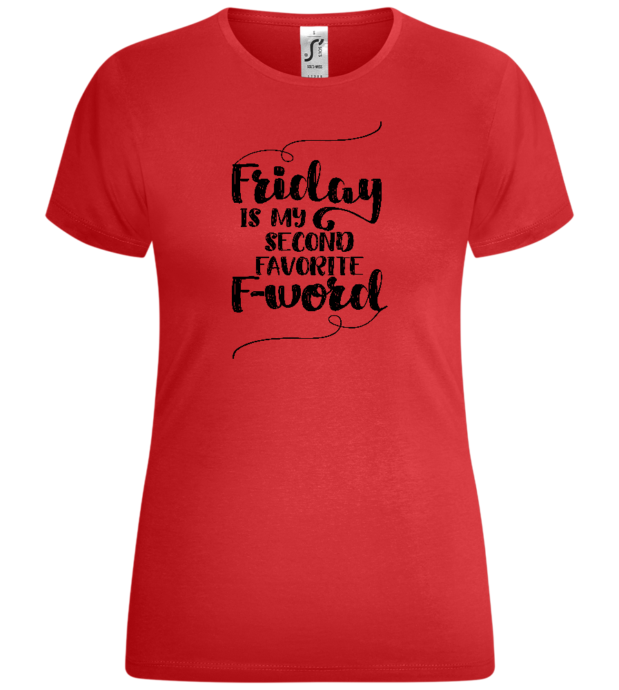 Second Favorite F-word Design - Comfort women's t-shirt_RED_front