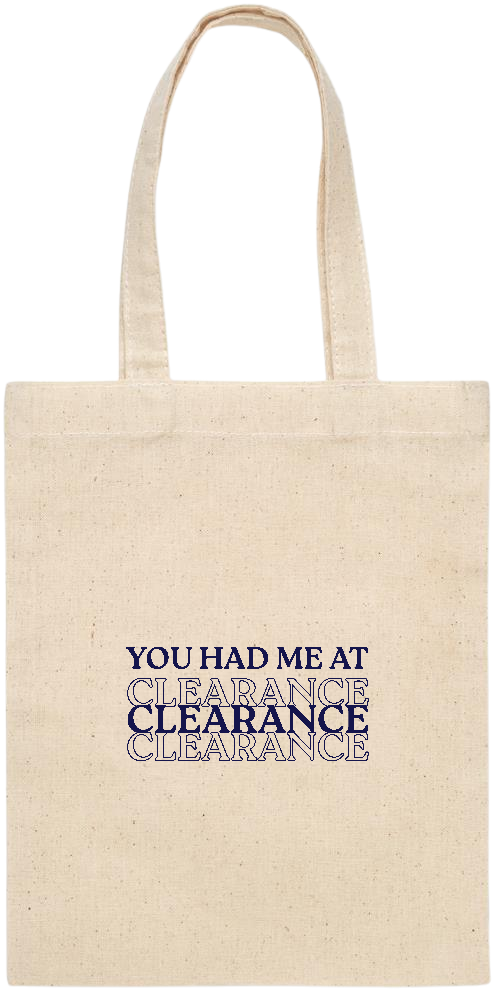 Clearance Design - Essential small colored handle gift bag_BEIGE_front