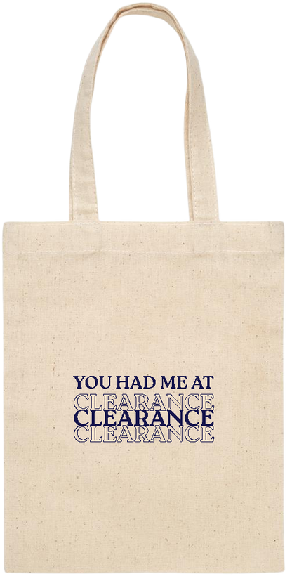 Clearance Design - Essential small colored handle gift bag_BEIGE_front