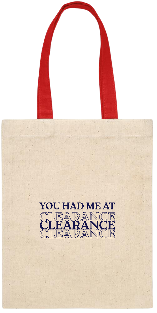 Clearance Design - Essential small colored handle gift bag_RED_front