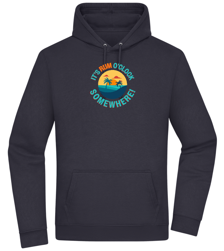 It's Rum O'Clock Design - Premium Essential Unisex Hoodie_FRENCH NAVY_front