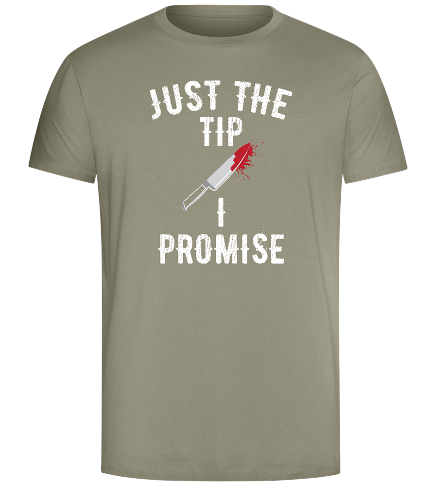 Promise Just The Tip Design - Comfort Unisex T-Shirt_KHAKI_front