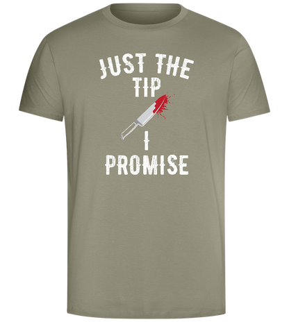 Promise Just The Tip Design - Comfort Unisex T-Shirt_KHAKI_front