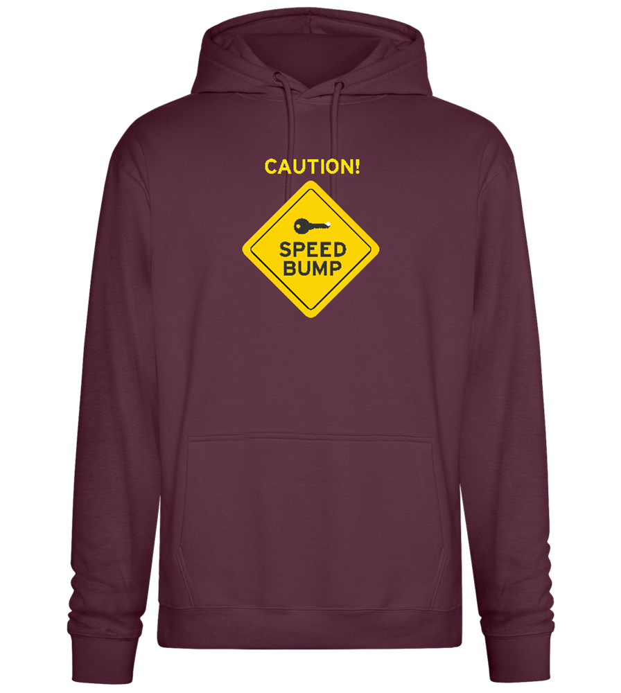 Speed Bump Design - Premium Essential Unisex Hoodie_BORDEAUX_front