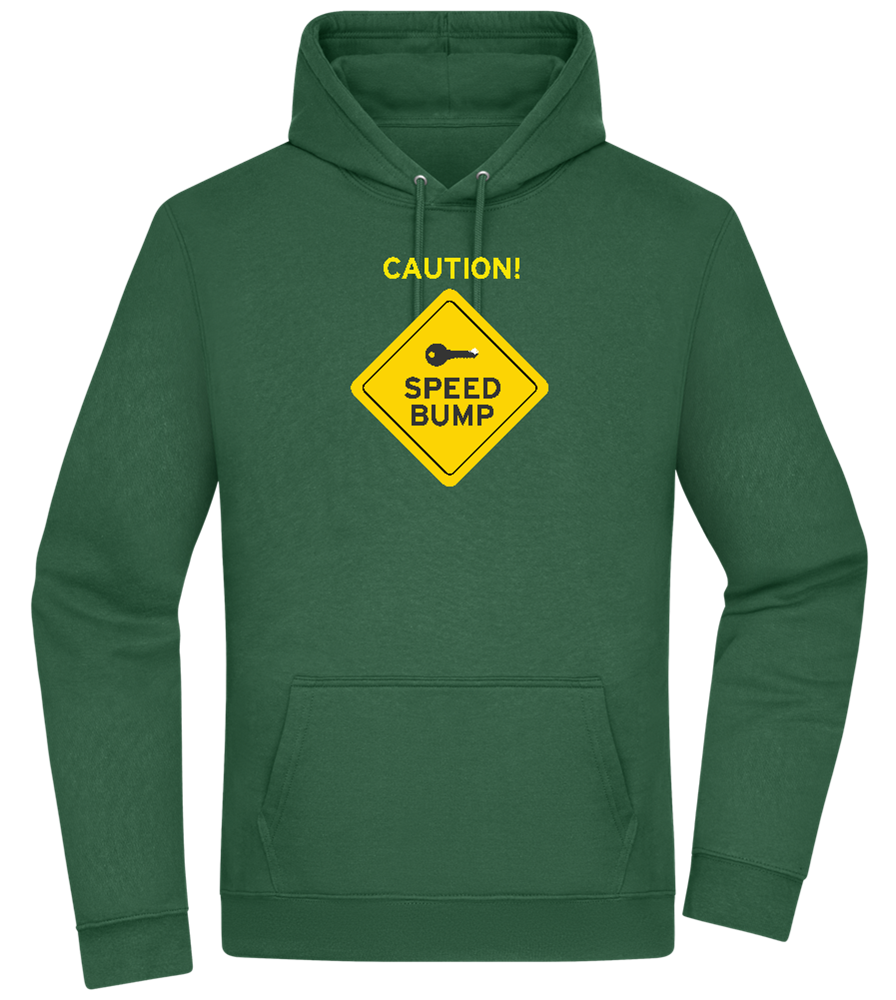 Speed Bump Design - Premium Essential Unisex Hoodie_GREEN BOTTLE_front