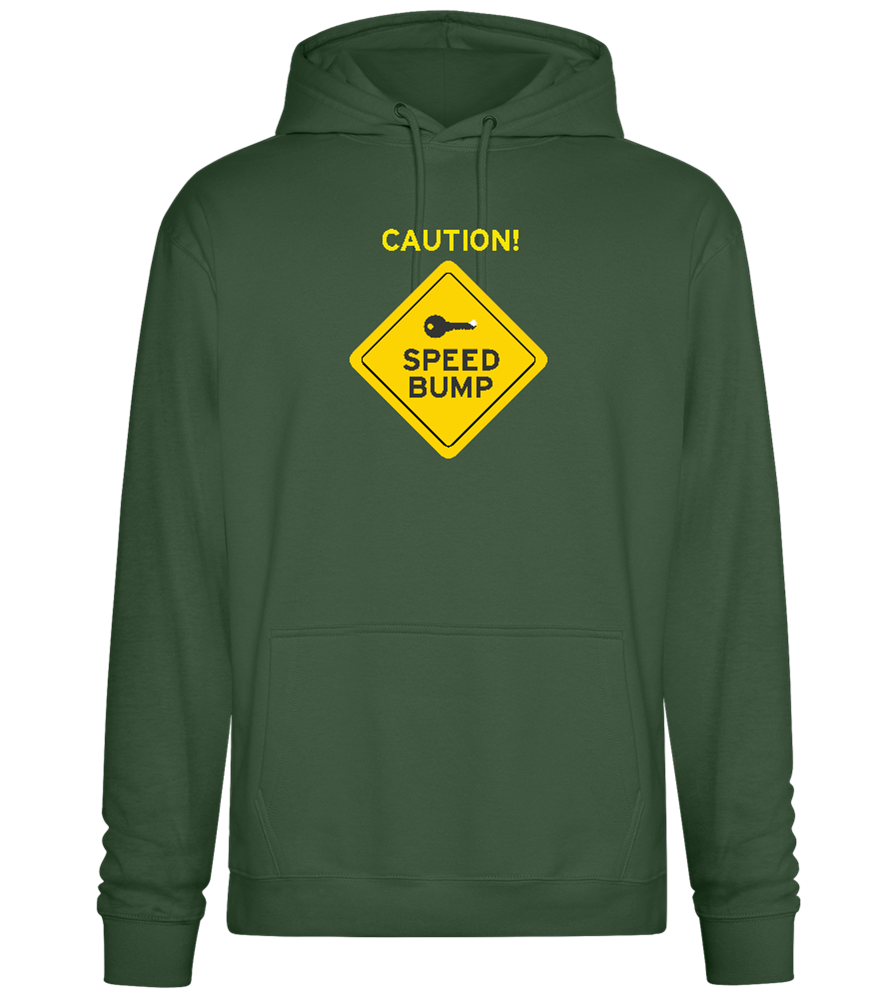 Speed Bump Design - Premium Essential Unisex Hoodie_GREEN BOTTLE_front