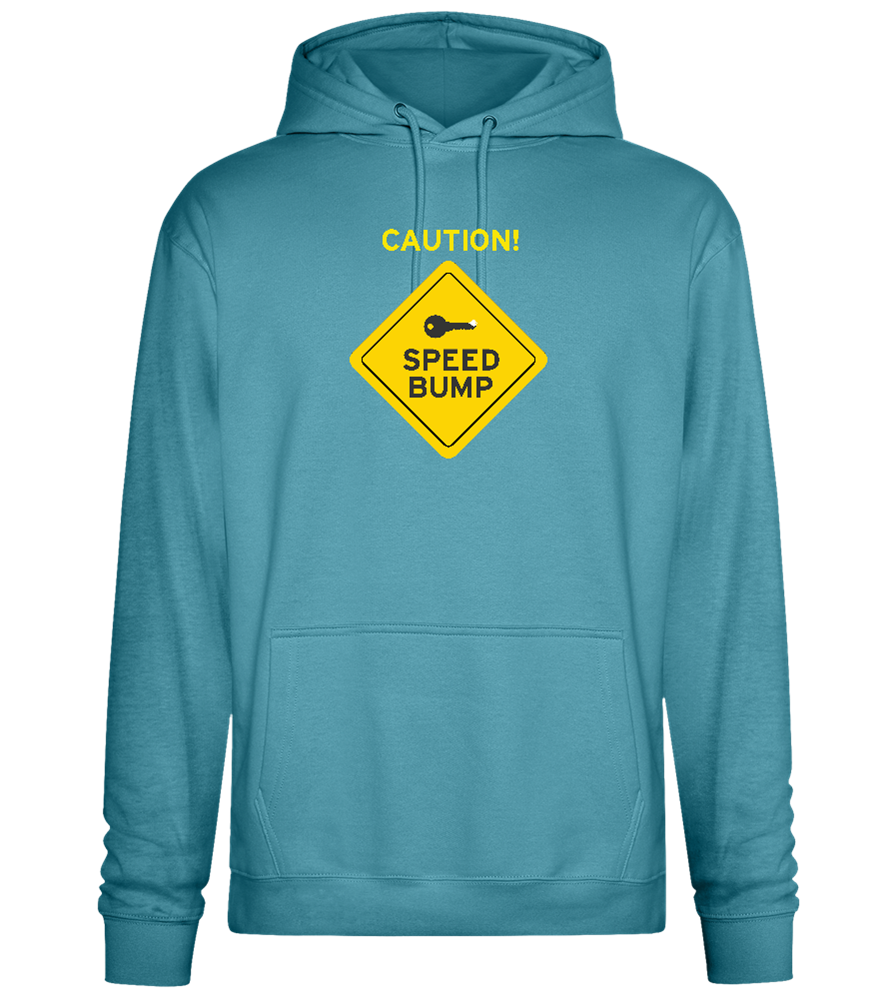 Speed Bump Design - Premium Essential Unisex Hoodie_POOL BLUE_front