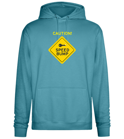 Speed Bump Design - Premium Essential Unisex Hoodie_POOL BLUE_front