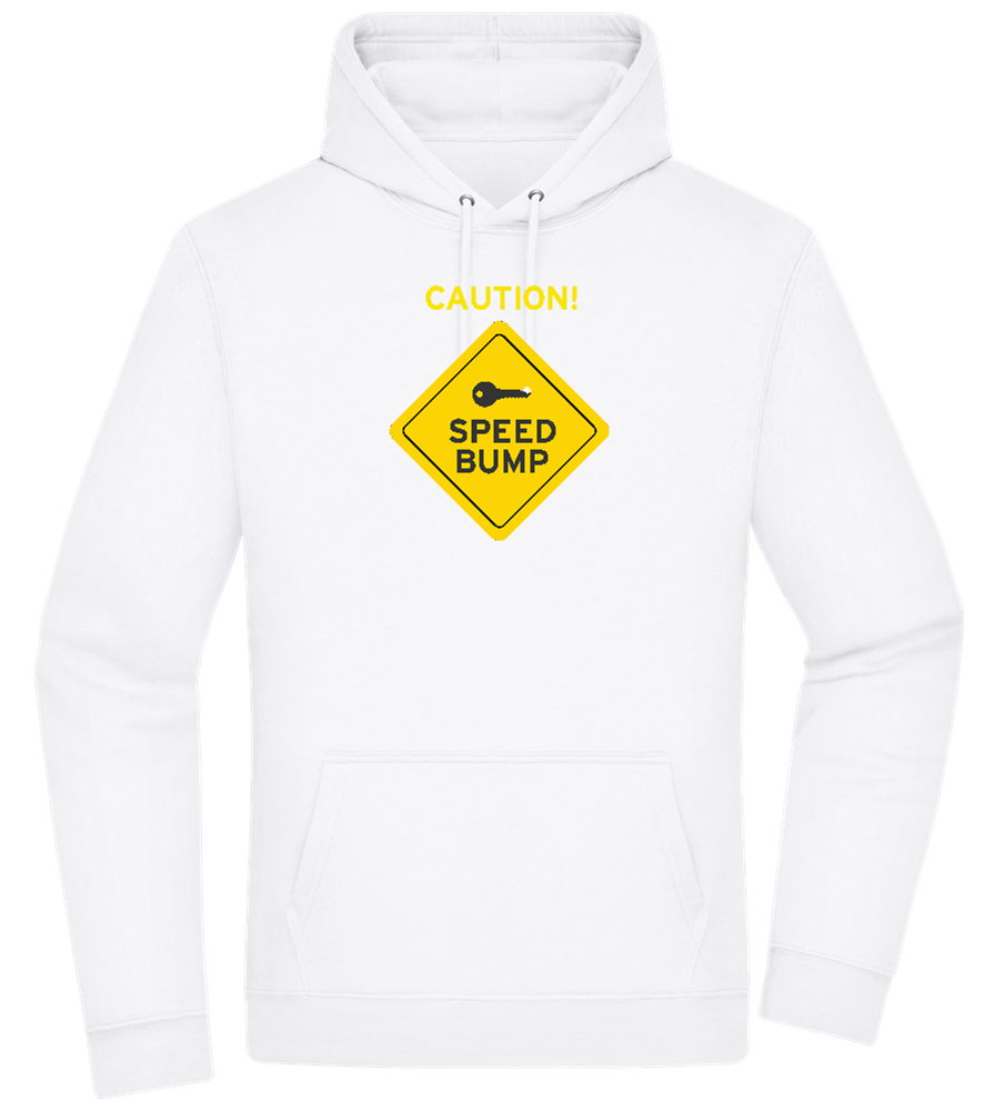 Speed Bump Design - Premium Essential Unisex Hoodie_WHITE_front