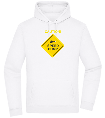 Speed Bump Design - Premium Essential Unisex Hoodie_WHITE_front