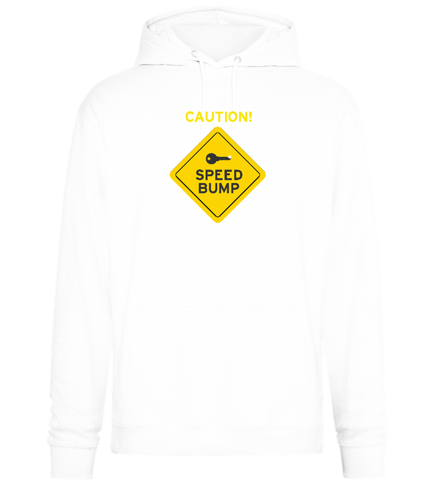 Speed Bump Design - Premium Essential Unisex Hoodie_WHITE_front