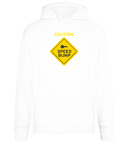 Speed Bump Design - Premium Essential Unisex Hoodie_WHITE_front