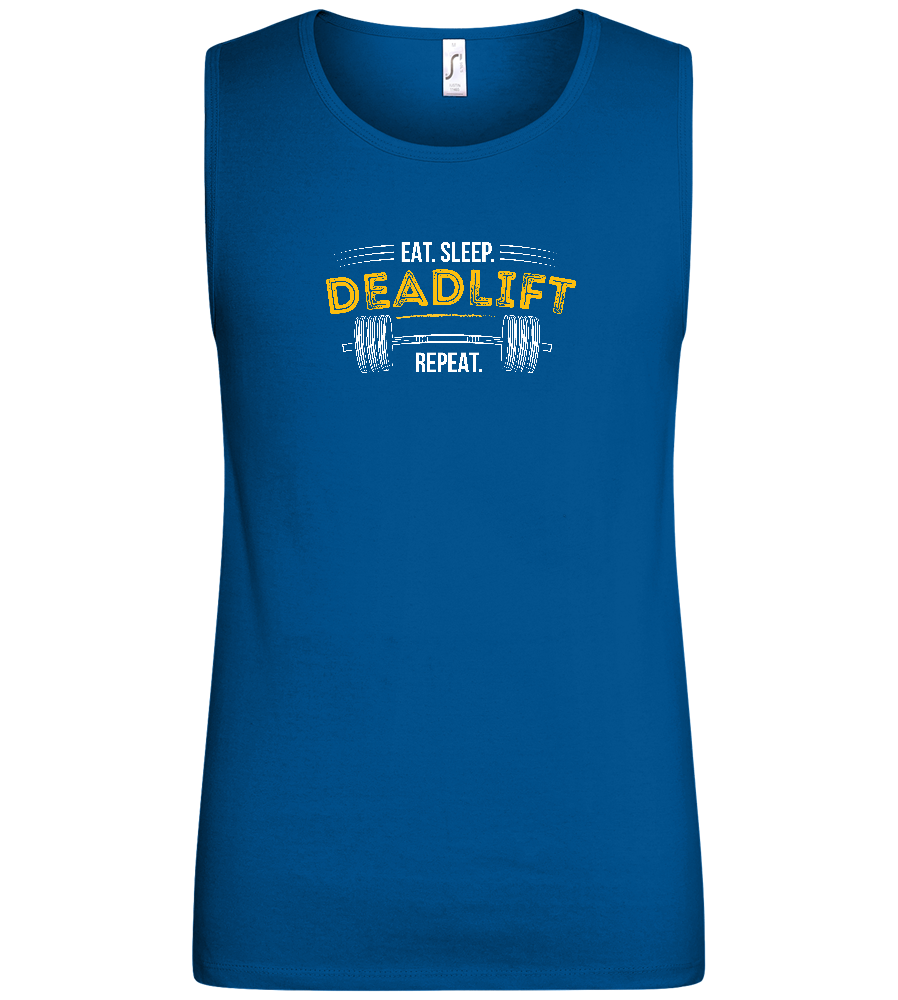 Deadlift Barbell Design - Basic men's tank top_ROYAL_front