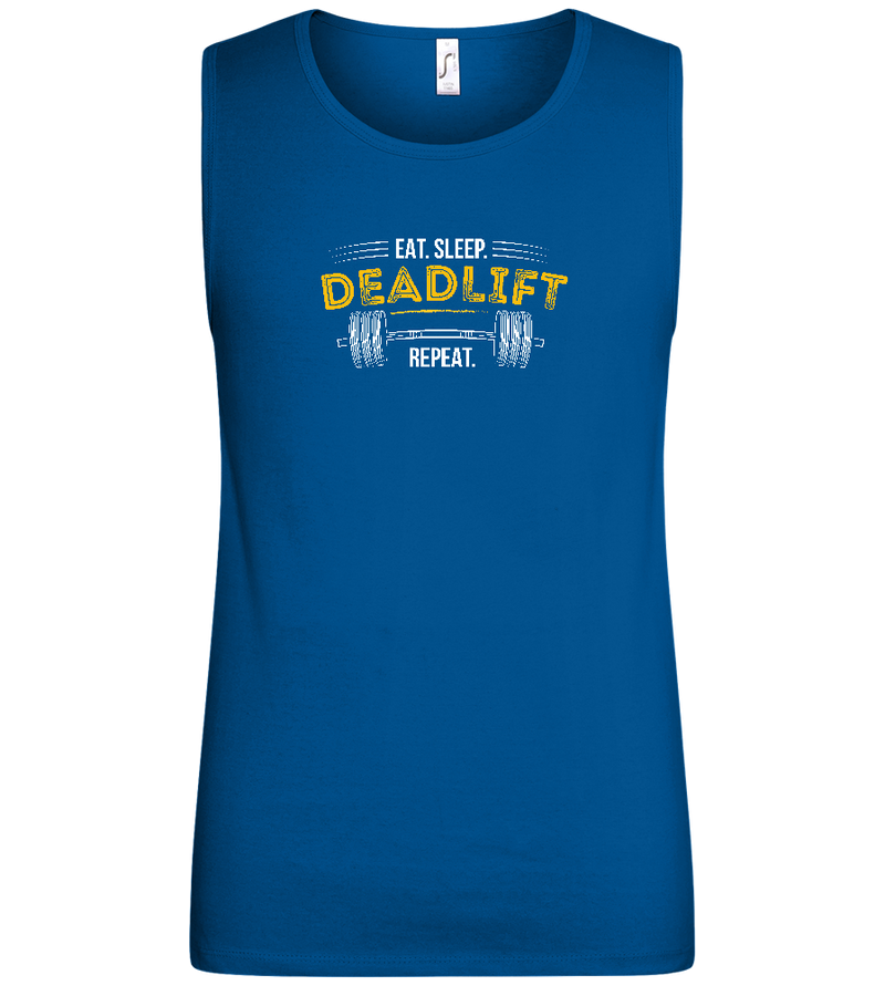 Deadlift Barbell Design - Basic men's tank top_ROYAL_front