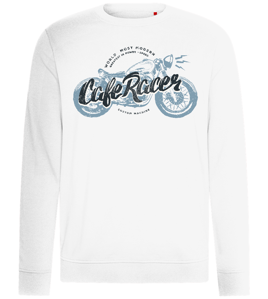 Blue Motor Design - Comfort unisex sweater_WHITE_front