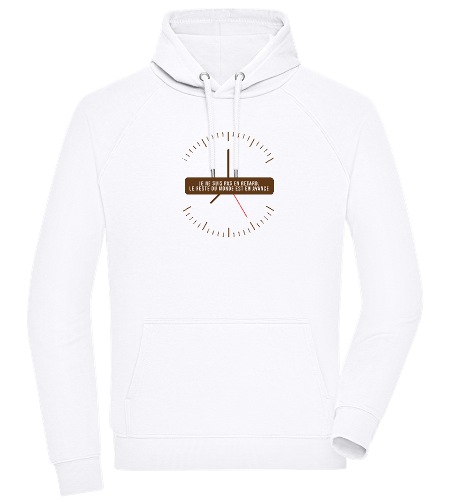 Never Late Design - Comfort unisex hoodie_WHITE_front