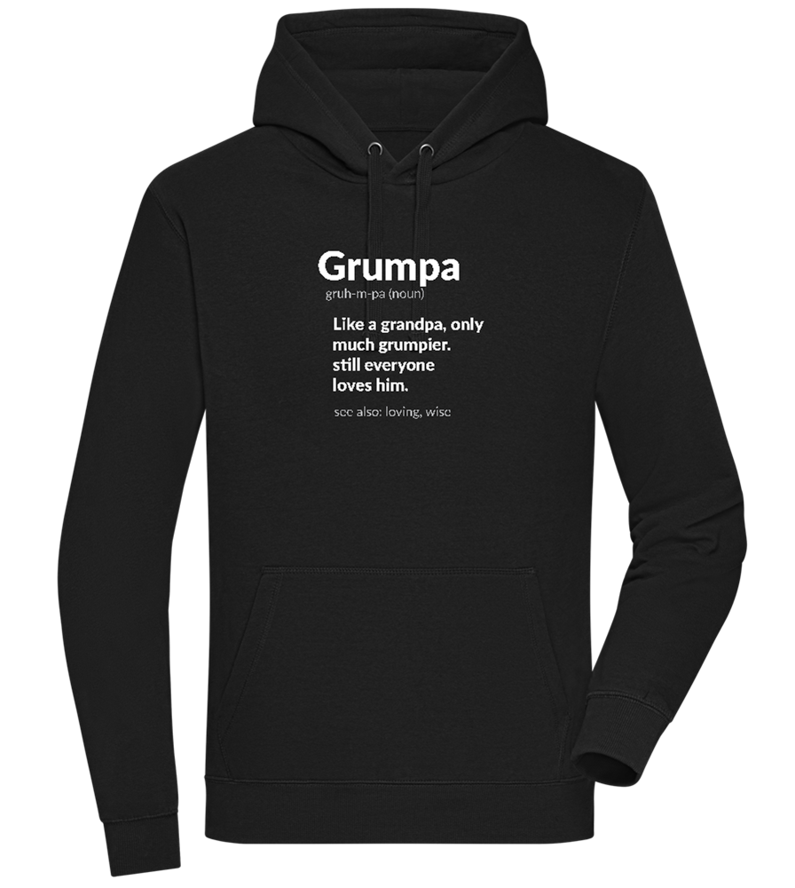 Grumpa Design - Premium unisex hoodie_BLACK_front