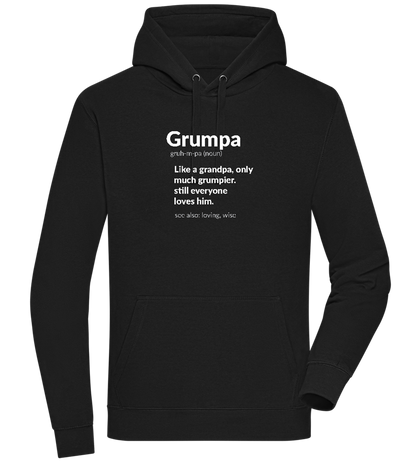 Grumpa Design - Premium unisex hoodie_BLACK_front