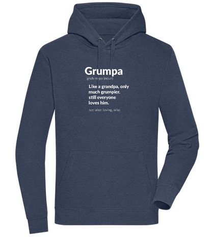 Grumpa Design - Premium unisex hoodie_DENIM CHINA_front