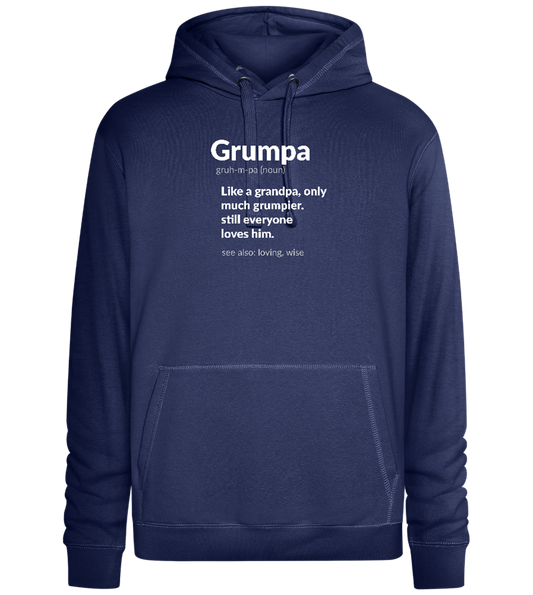 Grumpa Design - Premium unisex hoodie_DENIM CHINA_front