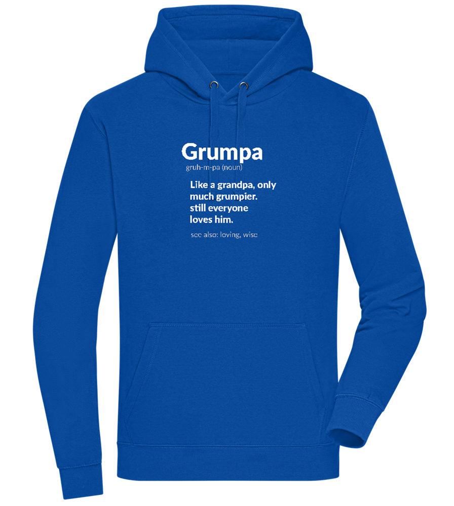 Grumpa Design - Premium unisex hoodie_ROYAL_front