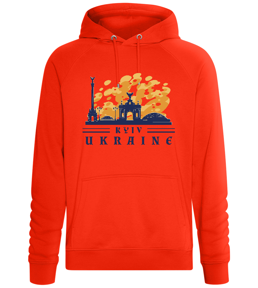 Capital of Ukraine Design - Comfort unisex hoodie_BURNT ORANGE_front