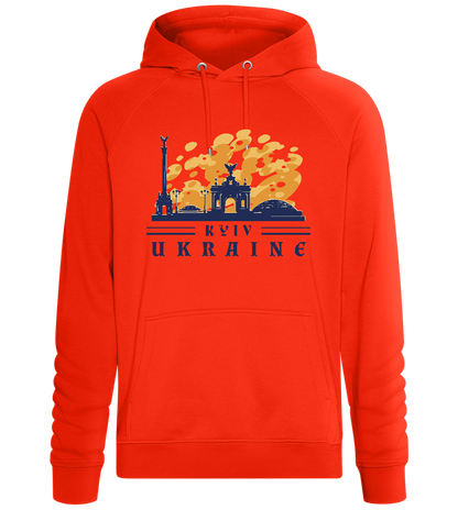 Capital of Ukraine Design - Comfort unisex hoodie_BURNT ORANGE_front