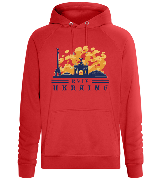 Capital of Ukraine Design - Comfort unisex hoodie_RED_front