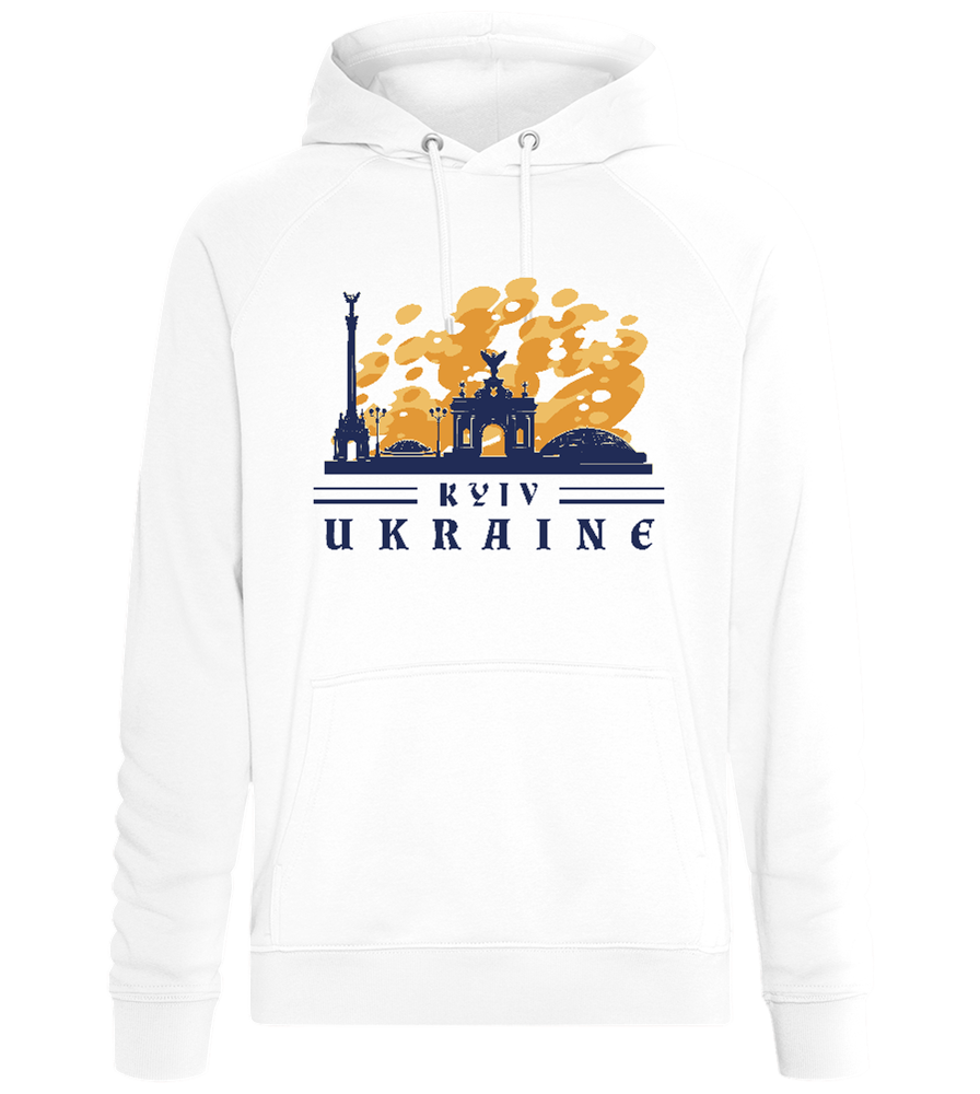 Capital of Ukraine Design - Comfort unisex hoodie_WHITE_front