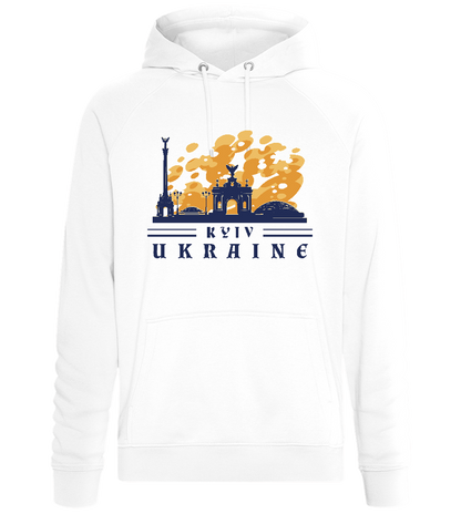 Capital of Ukraine Design - Comfort unisex hoodie_WHITE_front
