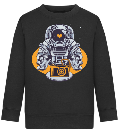 Spaceman Camera Design - Comfort Kids Sweater_BLACK_front