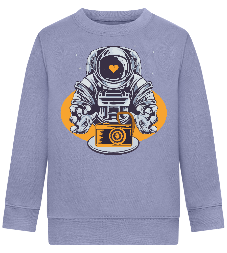 Spaceman Camera Design - Comfort Kids Sweater_BLUE_front